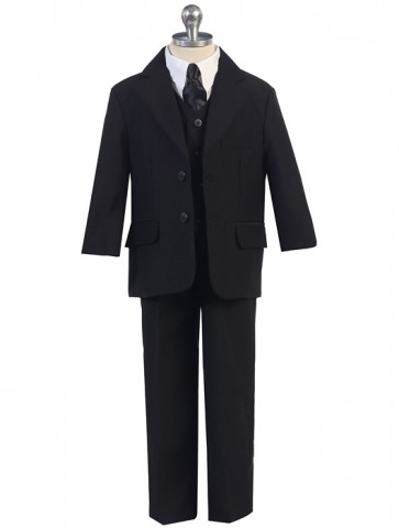 Boys Suit BLACK Infant Toddler Children Teen Suit