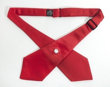 Cross Tie Red or Black Satin Continental Tie Cross Over for Men and Women