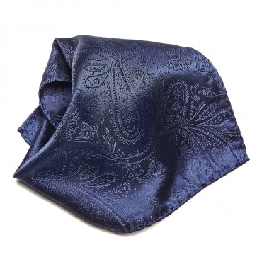 Paisley Navy Pattern Satin Pocket Square