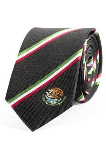 Mexico Flag Inspired Self tie Mens Necktie- Corbata para hombre inspirada por la bandera de México