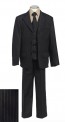 Boys Suit Black Brown Stripe Infant Toddler Children Teen