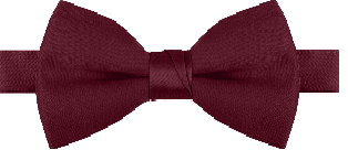 Mens Burgundy Poplin Poly Pre tied bowtie Non Shinny