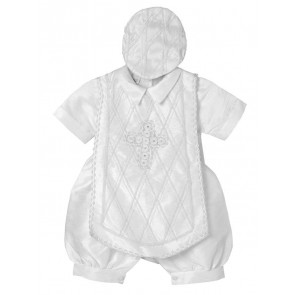 White Christening Baptism Four Piece Gown