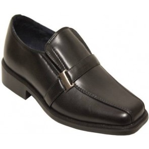 Boys Black Dress Shoes with Buckle Patent Leather