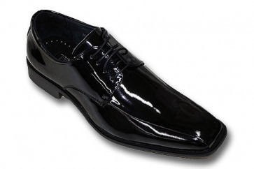 Leather Tuxedo Shoe Black Lace Up