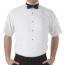 Short Sleeve Tuxedo Shirt Mens White Wing-Tip Short Sleeve