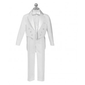 Boys White Tails Ring bearer Tuxedo Sizes 6mon- 20 Boys