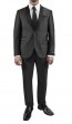 Charcoal with Black Lapel One Button Shawl Lapel Tuxedo