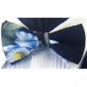 Black Hawaiian Tropical Poly Satin Bowtie
