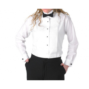 Womens Tuxedo Shirt Wing Collar Tuxedo Shirt