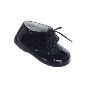 New Infant  Patent Letaher Tuxedo Shoes Shinny