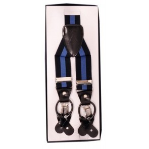 Mens Striped Color Variety Convertible Clip Suspenders