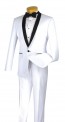 White and Black Slim Fit Narrow Shawl Slim Fit Tuxedo- Prom- Wedding