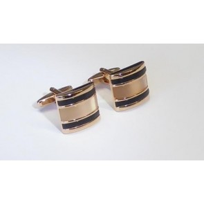 Rose Gold Cufflinks  Fiber Optic Center Stone