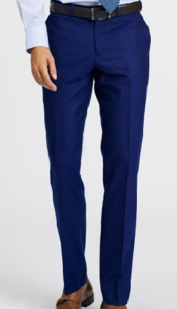 Mens Cobalt Blue Suit Pants