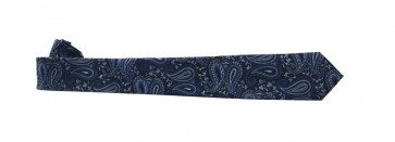 Navy and Blue Skinny Self Tie Necktie