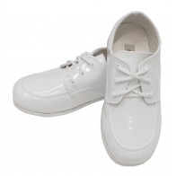 Boys White Dress Shoes Square Toe Shoes for Tuxedo or Suit