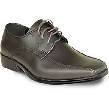 Boys Dress Shoe Chocolate Brown Matte