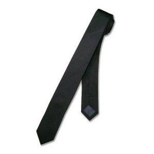 Skinny Necktie Microfiber Solid Satin All Colors