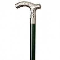 Walking Stick Silver Design Victorian Derby Handle Maplewood Cane