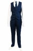 Perry Ellis boys 5 Piece 2 Button Notch Suit Navy Blue