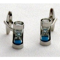 Cufflinks Silver SANDS OF TIME Hourglass Cuff Links