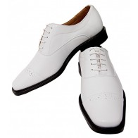 Men's White Lace Up Dress Shoes by Antonio Cerrelli