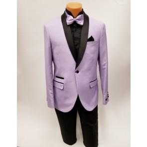 Lavender with Black Shawl Lapel One Button Tuxedo- Prom 2019 - Wedding