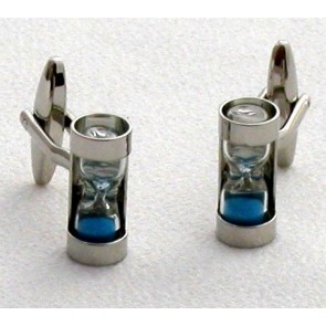 Cufflinks Silver SANDS OF TIME Hourglass Cuff Links