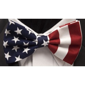 USA Flag Patriotic Bowtie Pre Tied Men's