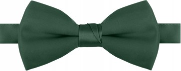 Mens Hunter Green Poplin Poly Pre tied bowtie Non Shinny