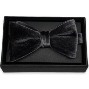Mens Charcoal Pre-tied Bowtie Holiday Apparel