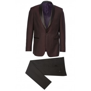Static Pattern Shawl Lapel Tuxedo Modern Fit