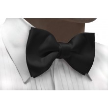 SATIN BLACK BOWTIE