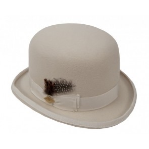 Derby Hat Bowler Hat Wool Felt Ivory