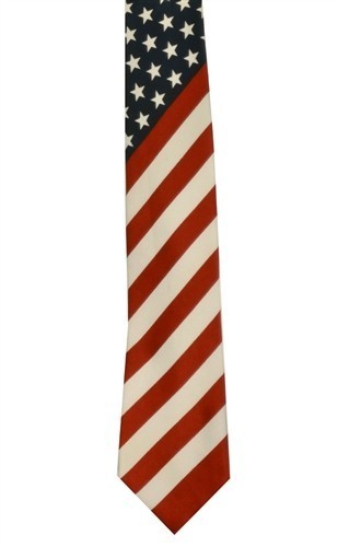 American Flag Tie US American Flag Patriotic Necktie
