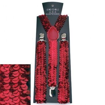 Sequin Clip Suspenders- Mardi Gras- Holiday