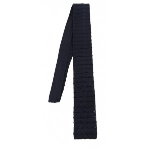 Navy Blue Silk Knit Tie Ike Behar