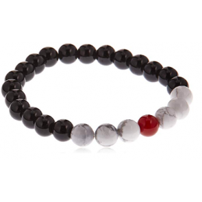 Stacy Adams Onxy Red Nat Howlite Bracelet