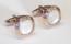 Three Tier Rose Gold With Mother of Pearl Stone Cufflinks