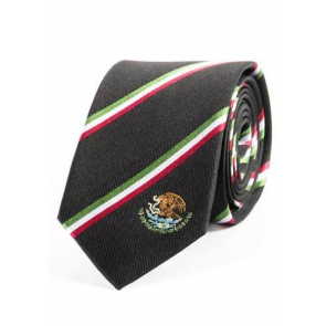 Mexico Flag Inspired Self tie Mens Necktie- Corbata para hombre inspirada por la bandera de México