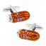 Cigar Design Cufflinks With Cuban Cigar Band