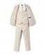 Perry Ellis boys 5 Piece 2 Button Notch Suit Tan