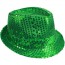 Emerald Green Sequin Fedora Hat- Holiday-St. Patricks