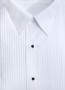 White Laydown Collar Tuxedo Shirt