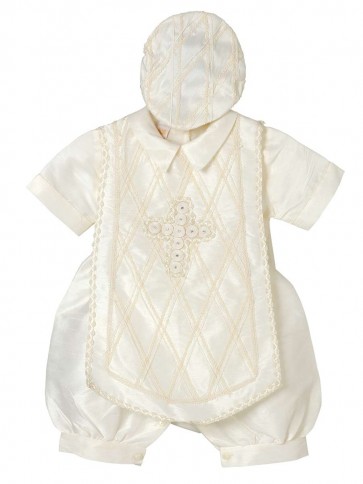 Ivory Christening Baptism Four Piece Gown