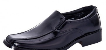 Boys Black Slip On Dress Shoe