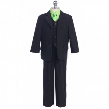 Boys Suit Black with different color Shirt Infant Toddler Children Teen