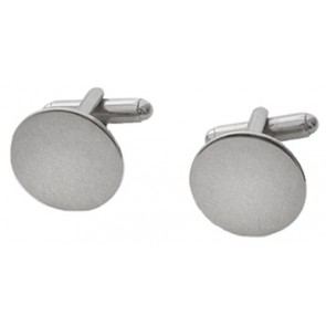 Cufflinks PLAIN POLISHED Cuff Links Silver