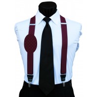 Tuxedo Suspenders Jacquard Pattern Clip Suspenders All Colors